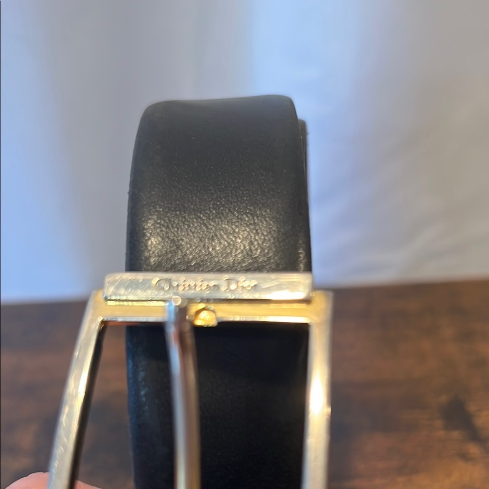 X SOLD Dior Black Leather Belt Men’s 34 Made in Spain